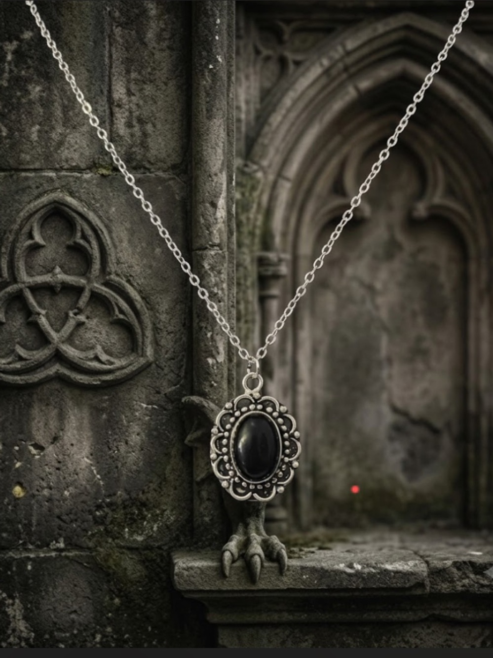 Hand Crafted Obsidian Pendant Necklace
